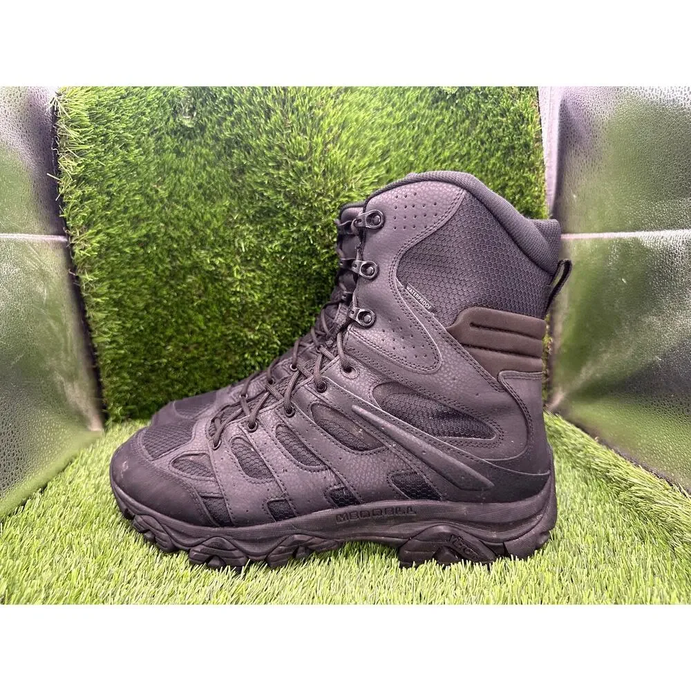 Merrell Moab 3 J003907 Combat Boot Mens 12 Black Leather Tactical Zip Waterproof